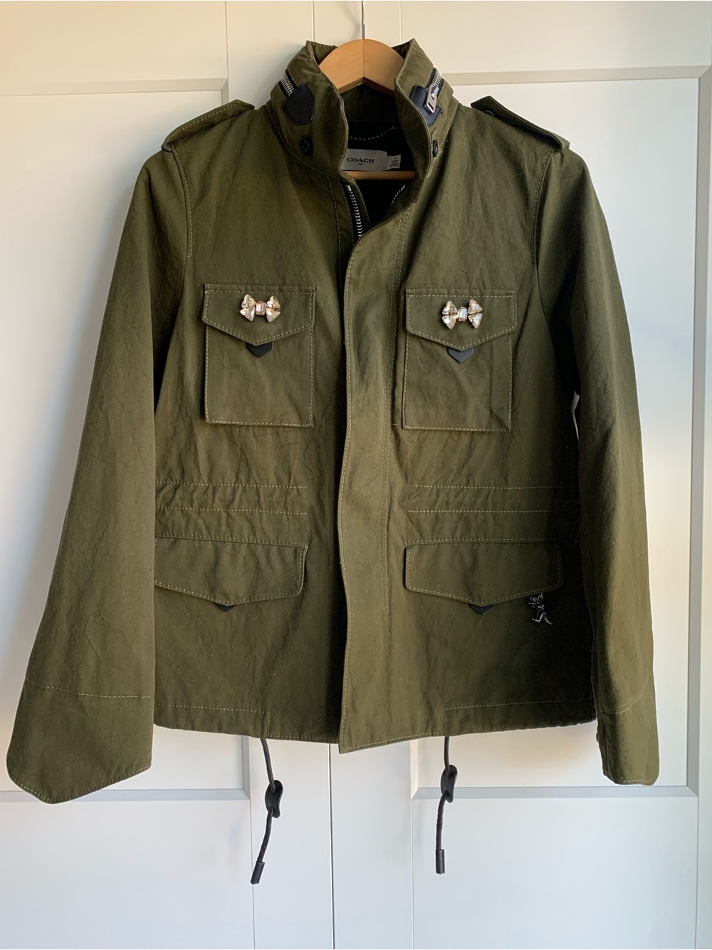 Coach Olive Green Military Field Jacket women’s size 6